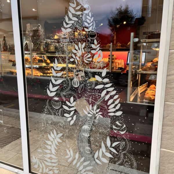 Déco de Noël vitrine Reims
