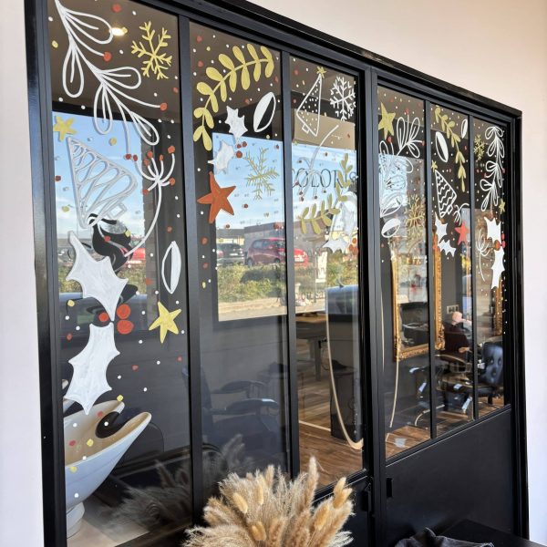 Décoration de Noël vitrine Reims