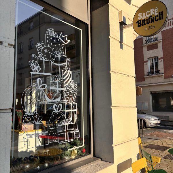 décor de vitrine de noël Reims