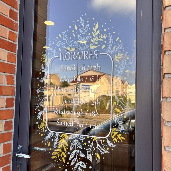 Décor de vitrine Noël Reims