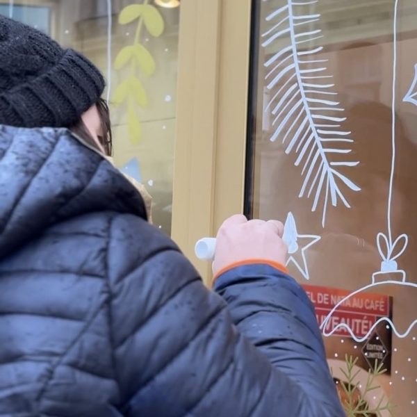 Décor vitrine de noel Reims