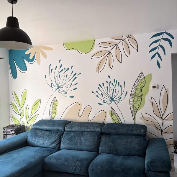 Fresque murale Carpe Diem salon