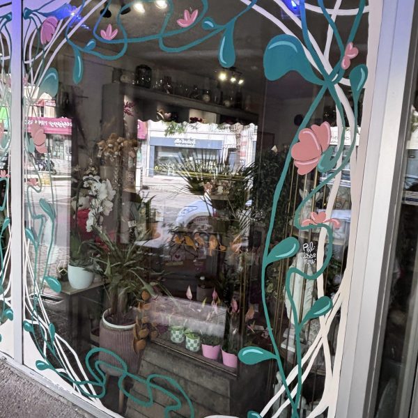 Décoration de vitrine thème Art Nouveau Reims
